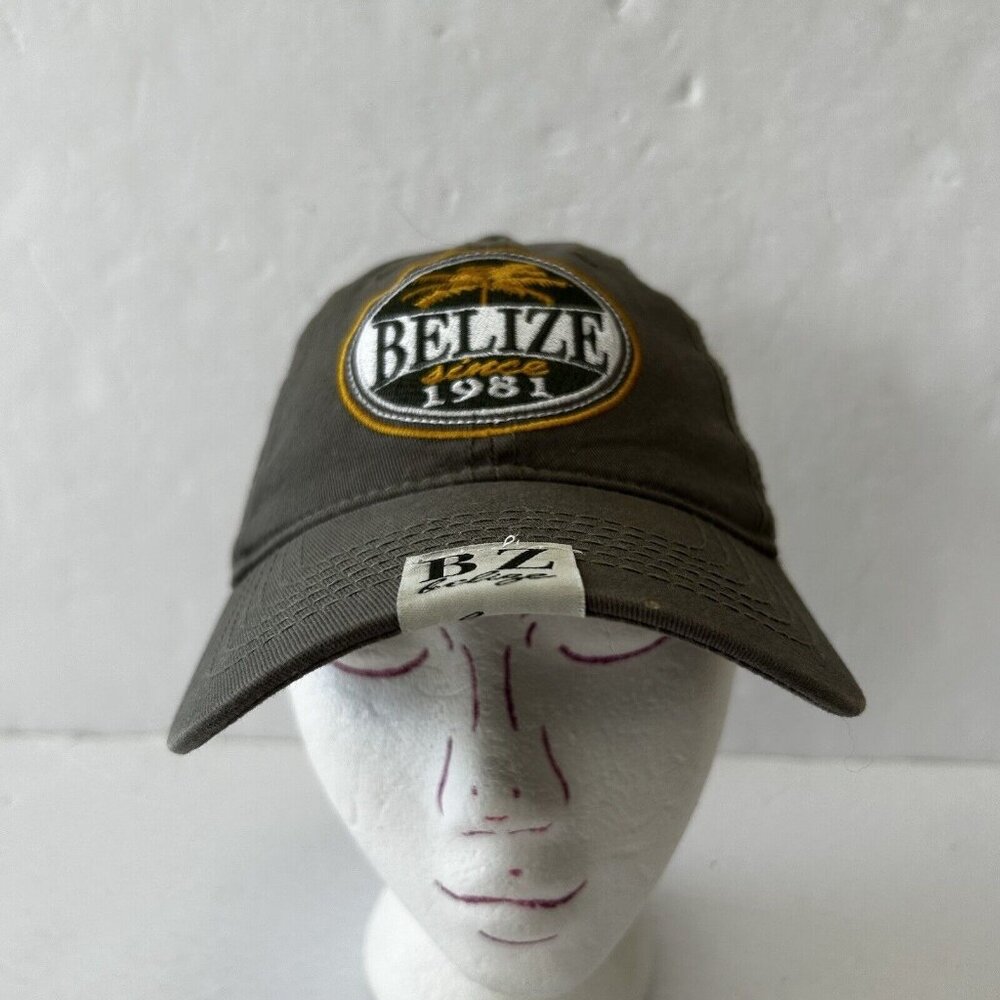 Belize Baseball Cap Hat Army Green Embroidered Logo Palm Tree Snapback Adjustabl